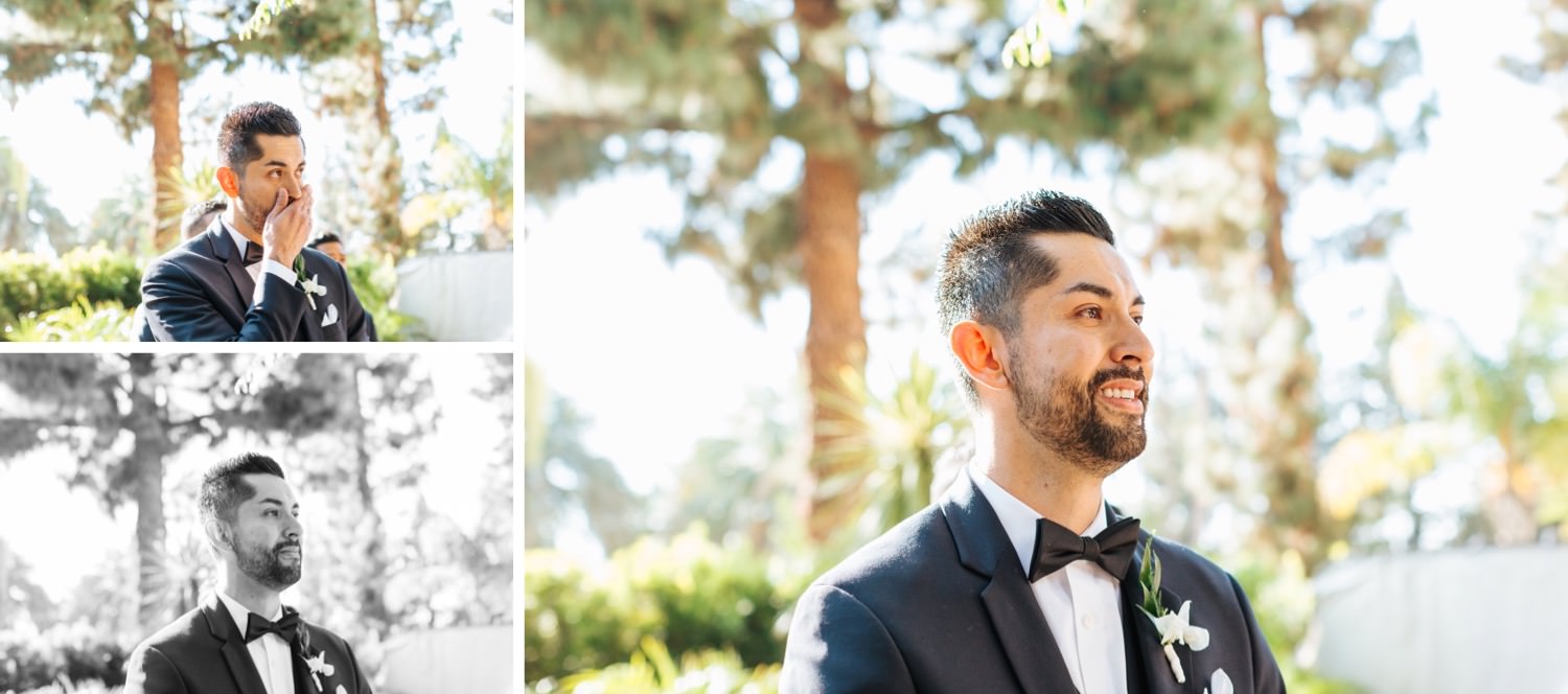 Groom sees bride for the first time - https://brittneyhannonphotography.com