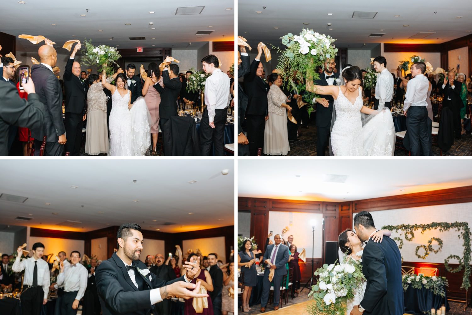 Bride and Groom Grand Entrance into Reception - https://brittneyhannonphotography.com