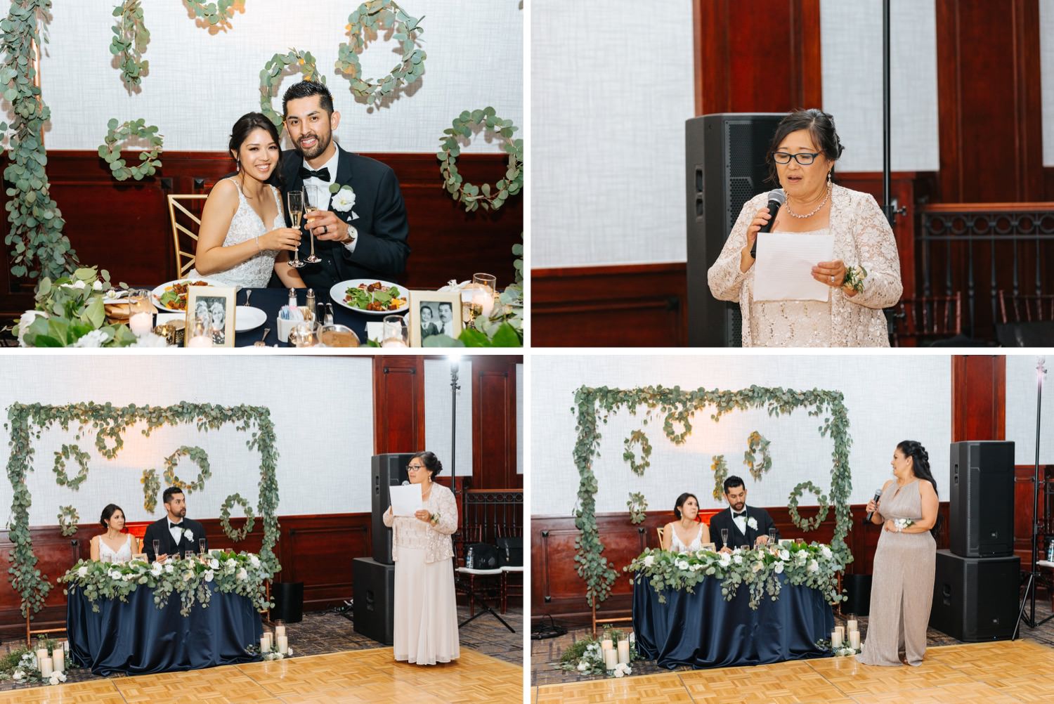 Wedding Speeches - Bride's Mom gives toast during reception - https://brittneyhannonphotography.com