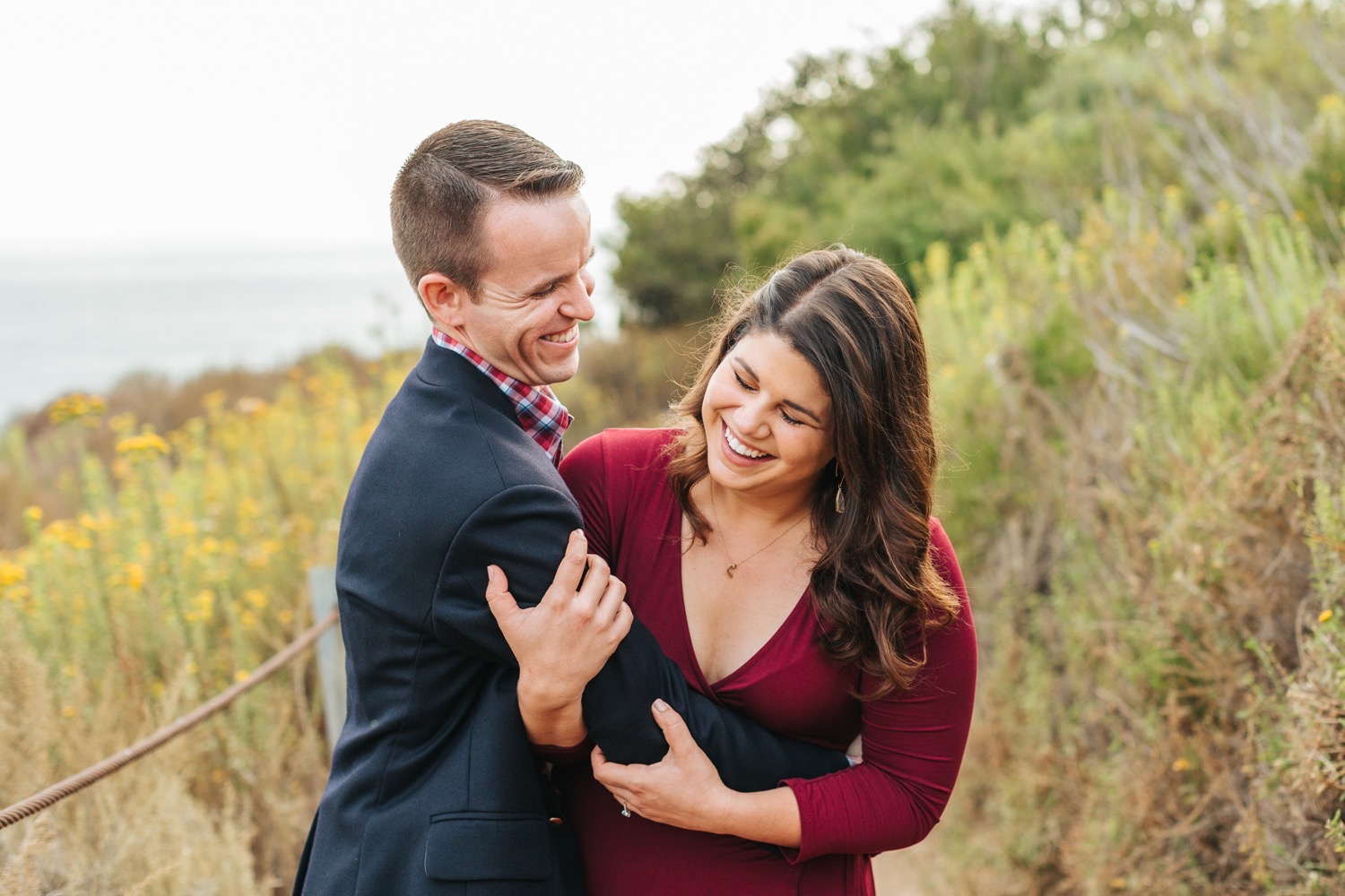 couple-laughing-during-engagement-photos
