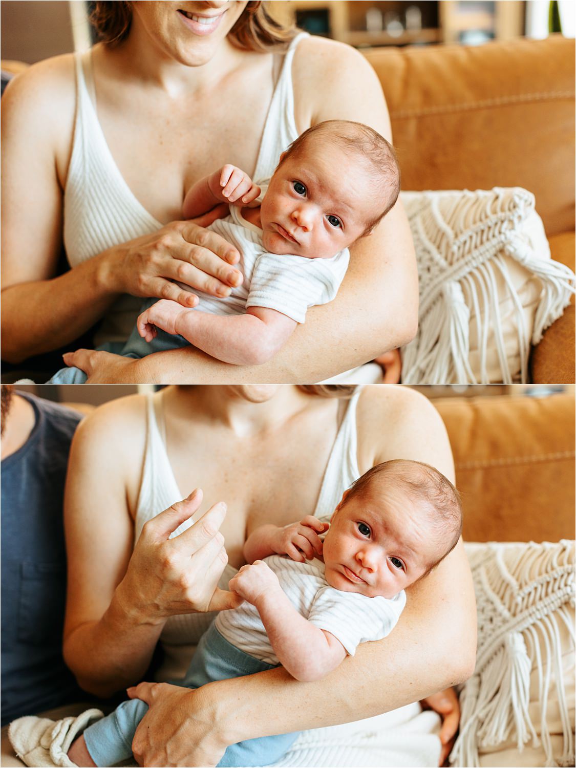 At home lifestyle newborn photography