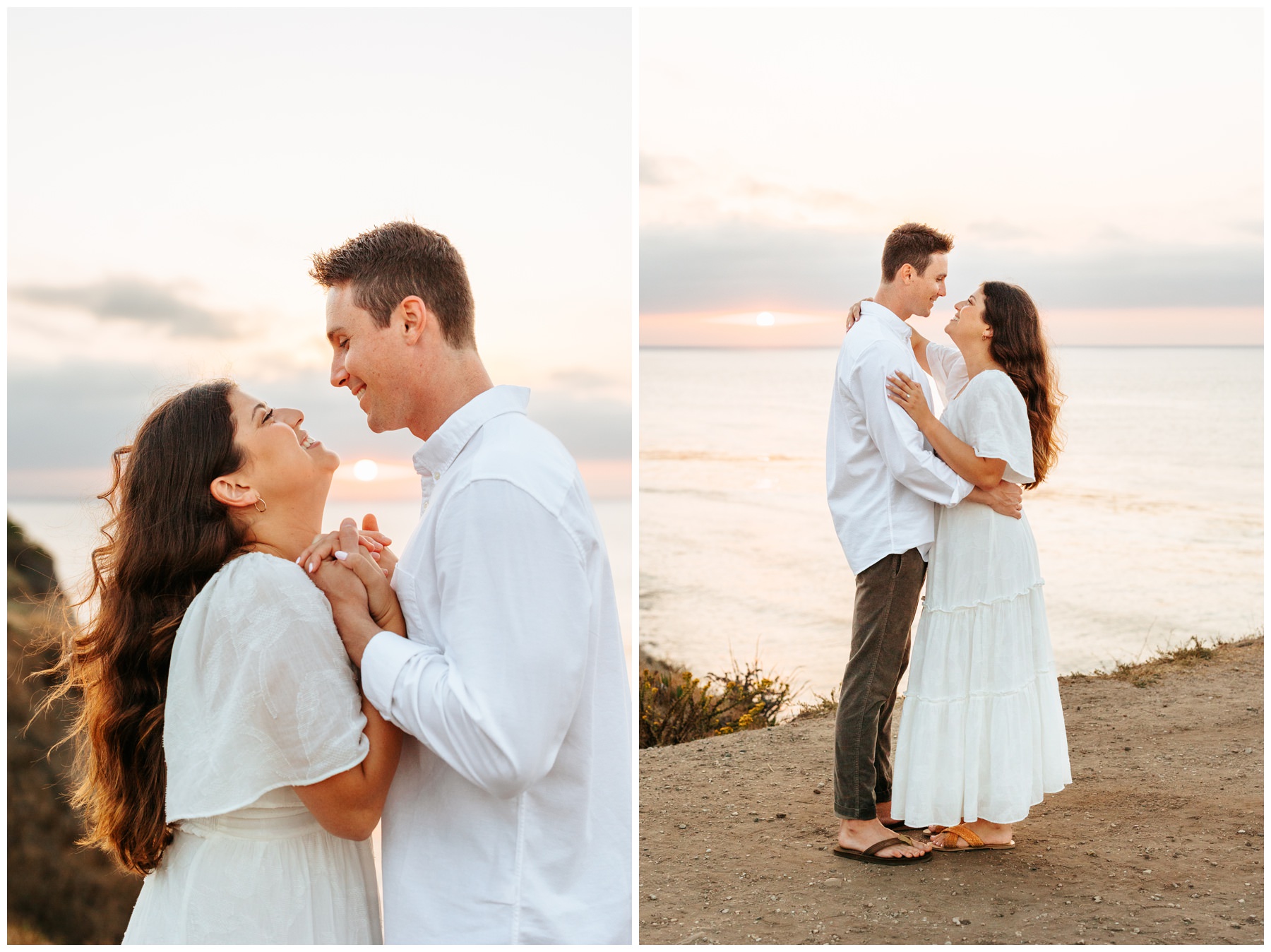 california sunset engagement photos