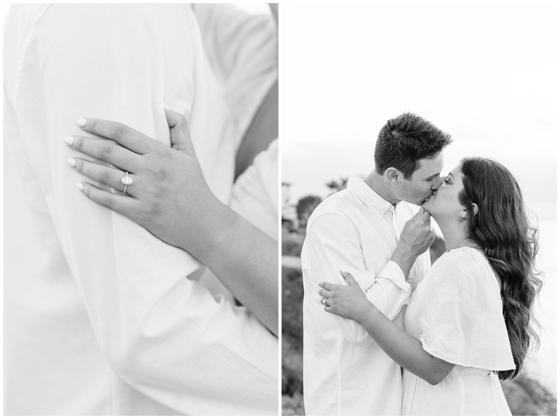 bride and groom engagement session