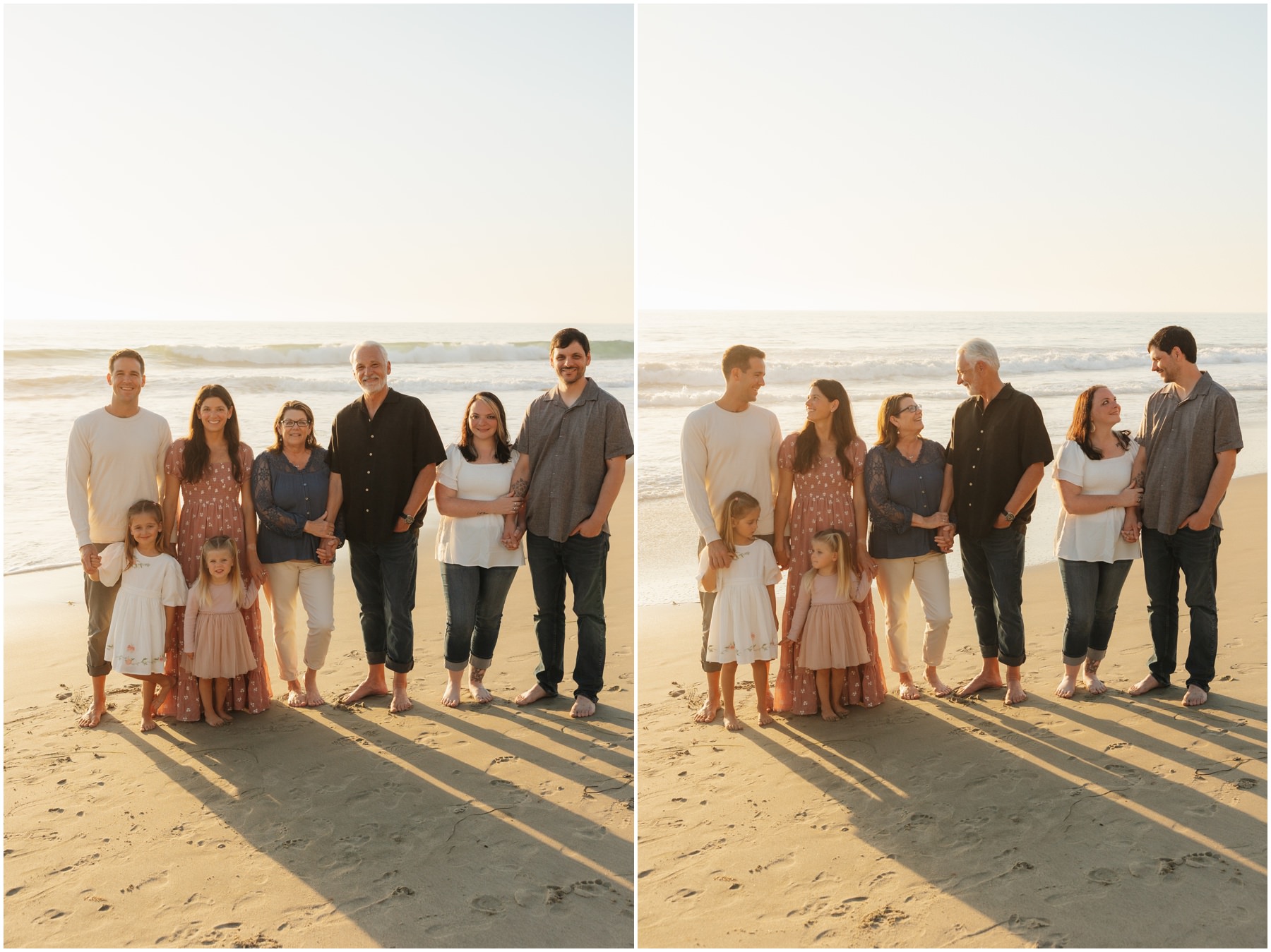 family photos at the beach in Orange County
