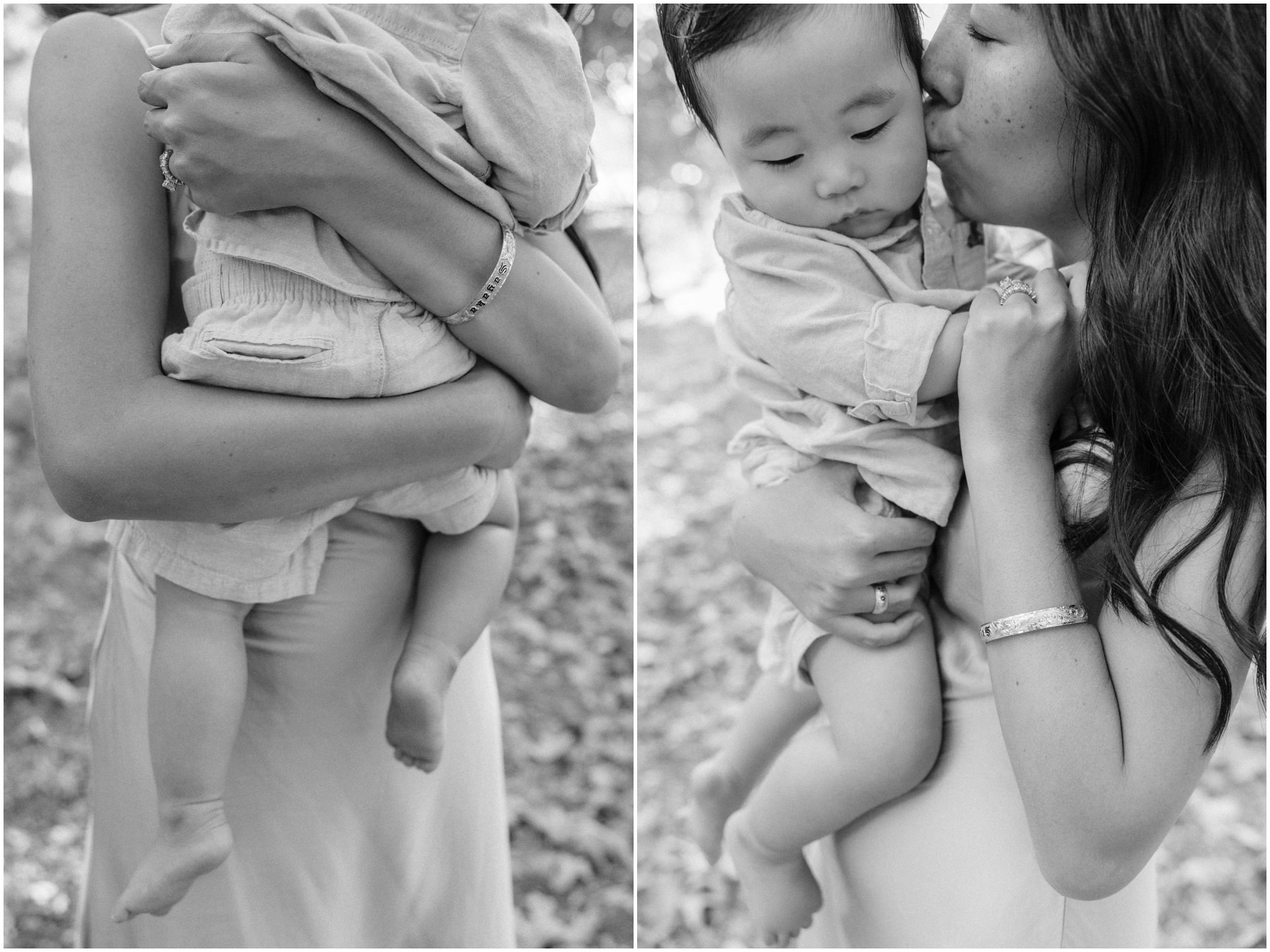 black and white family photos in OC